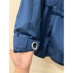 Susan Graver  Women’s Jacket Water Resistant Zip-Front Grommet Trim Blue Size M Photo 4