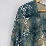 Vintage Y2K Brittany Black Top Womens 1X Green Forest Fairy Sparkle Tie Dye Photo 6