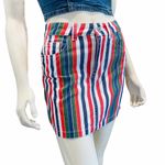 Forever 21 Rainbow Striped Denim Mini Skirt Photo 0