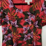 Valerie Stevens  Red and Purple Floral Midi Dress Photo 4