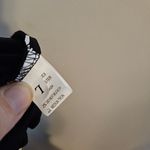 Black Mini Dress Ruffled Short Sleeves Off Shoulder Neutral Casual Solid Size L Photo 5