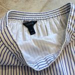 J.Crew High Rise Striped Ruffle Full Cotton Mini Skirt Pull On Blue White 0 Photo 3