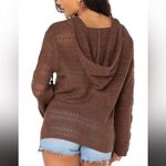 Roxy  JR NEW Hippie Hoodie Relaxed Sweater Sz L Photo 1