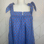 Cleobella  India Midi Dress in Lotus Blue‎ Floral Print Cotton Size US Medium Photo 2