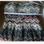 Fire Los Angeles NWT Strapless Multicolor Aztec Chevron Print Maxi Dress size M Photo 5