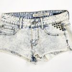 ZARA  Acid Wash Studded Shorts Photo 0