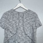 Lululemon Women 8 Tiger Space Dye Black White Long Distance Short Sleeve Shirt Photo 6