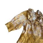 Free People Lucie Mini Dress Golden Coin Combo Floral Print Lace Size 8 Women's Photo 4