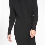 Athleta  SOLITUDE HOODIE SWEATSHIRT DRESS Black Size Oversized XS Photo 0