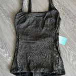 ANDIE X Demi Moore Marseilles One Piece Swimsuit Small Black Gold Glitter Photo 0