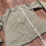Christopher & Banks New  Jacket Sage Green Quilted Snap Barn Coat Pockets Cotton Photo 12