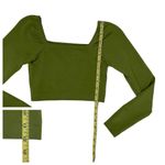 Fabletics Cropped Long Sleeve Top - Green - XS Photo 3