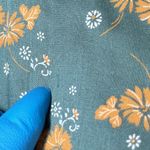 Caslon Split Neck Top in Green Yellow Mia Floral size small 100% Modal Photo 7