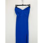 Lulus Parveen Cobalt Blue Strapless Column Maxi Dress Formal Evening Small Photo 6