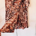 J.O.A. Wrap Snakeskin Print MIDI Skirt M Cream/Black Photo 3