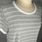 Mossimo Supply Co . Gray White Skater Stretchy Striped Dress XXL Photo 12