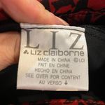 Liz Claiborne red & black print handbag, silver handles. 9” X 8” NWT Photo 6