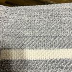Banana Republic  XL Knit Scarf Striped Marl Gray Fringe Blanket Photo 1