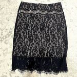 Bebe  Black Lace Neutral Lined Pencil Skirt Size XXS Photo 0