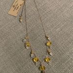NWT yellow crystal drop necklace Photo 2