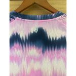 Free People NWOT Movement True North Printed Tee Navy/Pink Gradient Women Small Photo 7