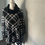 Ava & Viv  Black and White Plaid Poncho Photo 7