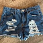 Indigo Blue Indigo Rain Blue Denim Distresses Shorts Photo 0
