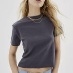 Urban Outfitters BDG Grey Short Sleeve Crewneck Baby Shrunken Tee NWT Photo 0