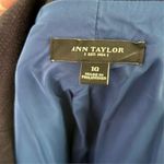 Ann Taylor  Women's Peplum Blazer Size 10 Blue Snap Closure Jacket Photo 2