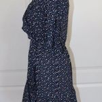 Auguste  The Label Daphne Crop Sleeve Mini Wrap Dress Navy Size US 4 (AU 8) Photo 3