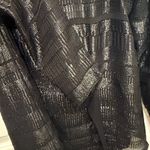 Sézane Black Metallic Long Sleeve Tie-Waist Top Blouse Size 38 6 US Photo 4