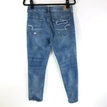 American Eagle  Womens Jeans Tomgirl Stretch Distressed Raw Hem Size 4 Photo 1