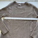 Gap Women’s M Boyfriend Cable Knit Pullover Sweater Long Sleeve Mushroom Brown Photo 9