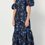 Elliatt  Planetary Asymmetric Jacquard Maxi Dress, Navy/Black, New w/Tag $389.95 Photo 4