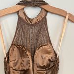 Shail K  Beaded Floral Open Back High Neck Cocktail Wedding Prom Dress Size 4 Photo 10