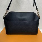 Calvin Klein Black Saffiano Top Zip Chain Crossbody Bag Photo 9
