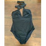 Boden Santorini Halterneck Swimsuit Black size 10R Photo 1