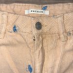PacSun Light Tan Corduroy Pants with Blue Accents Photo 3