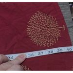 Sassafras Autumn Midi Dress XS Burgundy Gold Tree Print Fall Modest Boho Cottagecore Artsy Photo 5