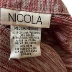 Nicola Vintage 90s Pink Sparkly Metallic Button Up Long Sleeve Retro Disco Top Size M Photo 6