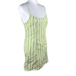 Billabong Stay Awhile Striped Green Yellow White Mini Tank Sun Dress Medium Photo 1