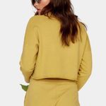 Mate the Label Organic Cotton French Terry Pocket Crop Sweatshirt Yellow S Photo 1