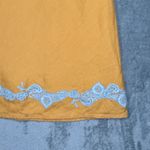 J.Jill Skirt Womens 8 Orange Blue Embroidery Linen Cottagecore Boho Grunge Photo 5