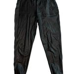 Spanx  Leather Like Jogger Pant Black Vegan Stretch Comfort Size M NWOT Photo 2