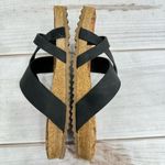 Very G Black Metallic Crisscross Strappy Sandals Contoured Footbed NEW Photo 6