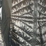 Marc New York Black Quilted High Neck Full Zipper Coat Women Sz L Photo 3