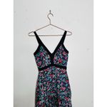 SALONI Multicolored Floral 100% Silk Sleeveless Jewel Rosette Lana Dress sz US 2 Photo 3