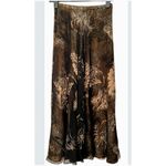 Dana Buchman  Black And Gold Silk Sheer Layered Maxi Skirt Photo 6