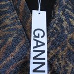 Ganni NWT  Metallic Jersey Animal Print Cardigan Top Photo 9