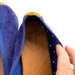 Clarks  Indigo Valley Stone Ballet Flat Women 7.5 Blue Suede Tortoise Toe Shoe Photo 2